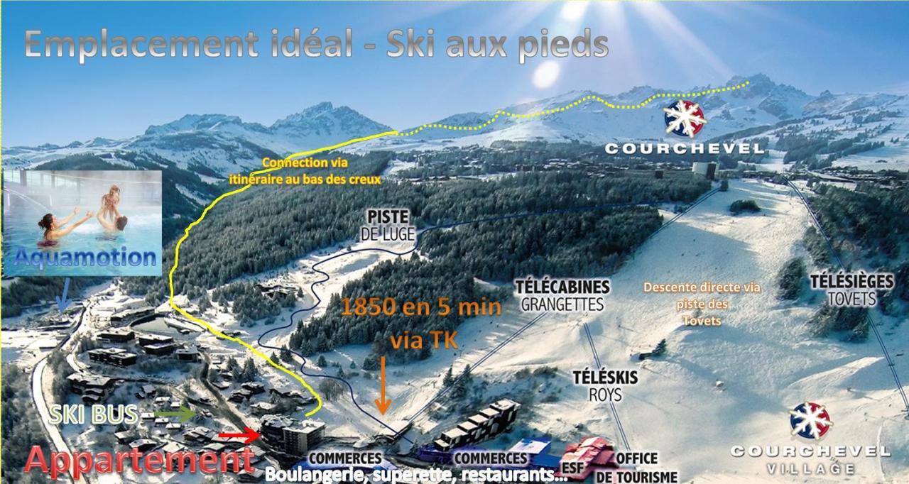 Courchevel 1550 - Veritable Ski Aux Pieds - Appartement Les Tovets T2 - 47M2 - 4P Bagian luar foto